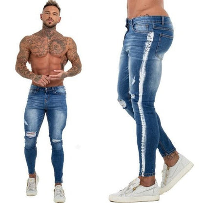 Denim broeken, gescheurde jeans voor mannen