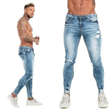 Denim broeken, gescheurde jeans voor mannen