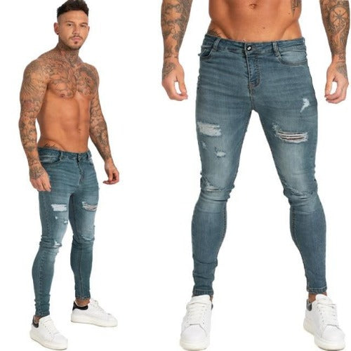 Denim broeken, gescheurde jeans voor mannen