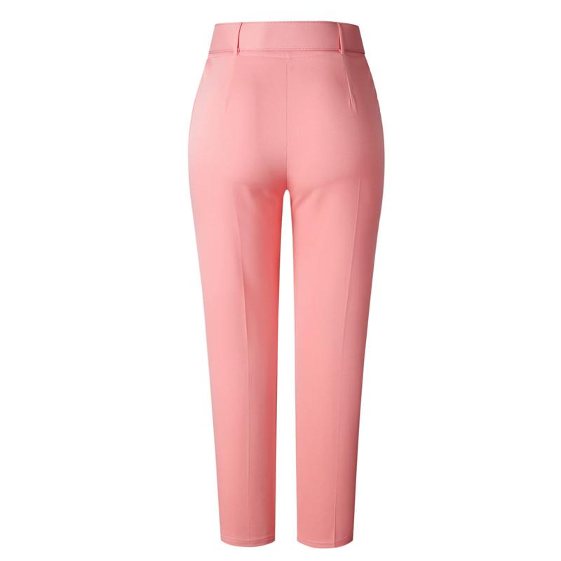 Effen casual broek met hoge taille