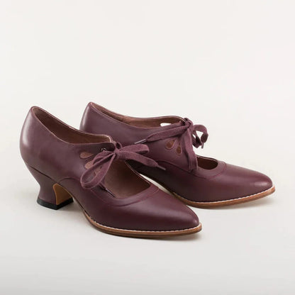 Elegante retro schoenen met lage hak