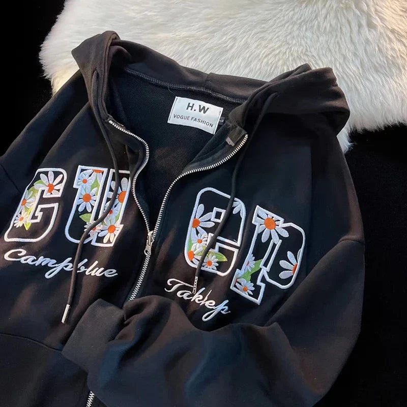 "GUEP" sweatshirt met rits voor dames