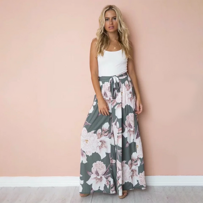 MiraStyles - Losse broek met bloemen