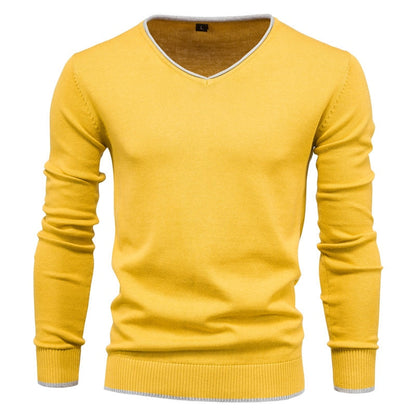 Matthias Trui - Slim Fit Sweater met Klassieke V-Hals