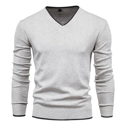 Matthias Trui - Slim Fit Sweater met Klassieke V-Hals