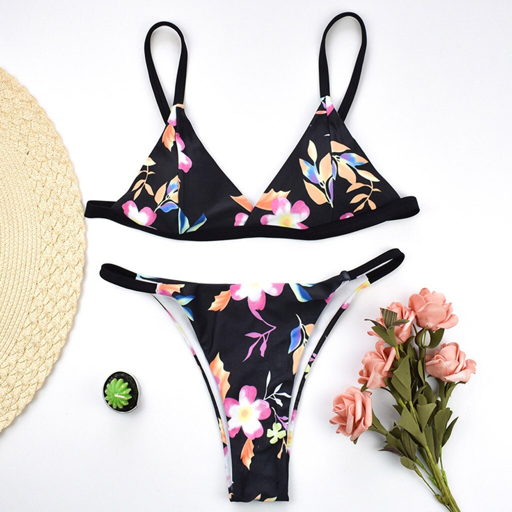 AquaLivv - Elegante bikini met bloemenprint