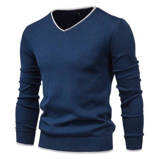 Matthias Trui - Slim Fit Sweater met Klassieke V-Hals