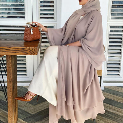 Open Luchtige Abaya met Hijab - Comfortabel & Elegant