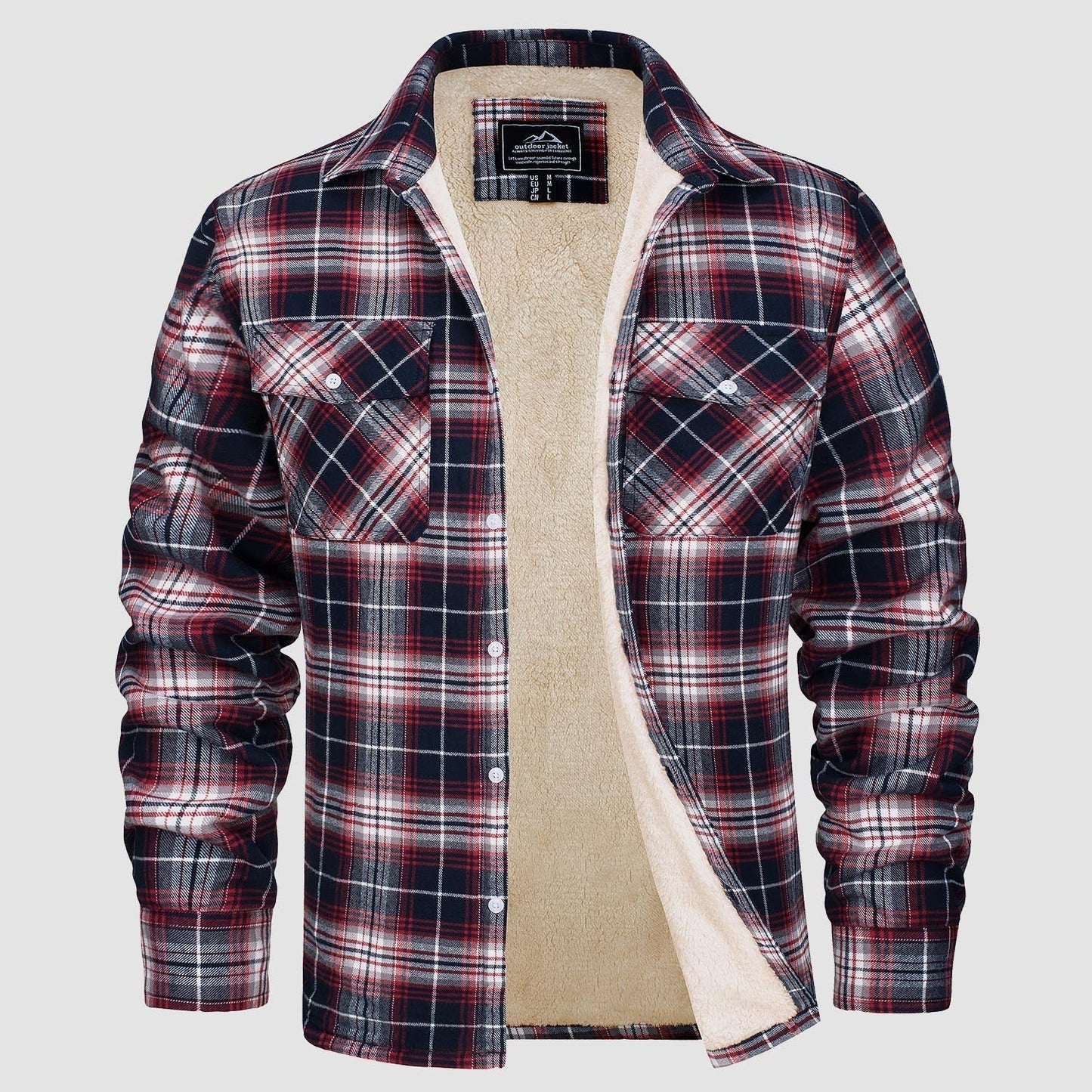 - Heren sherpa shirt fleece