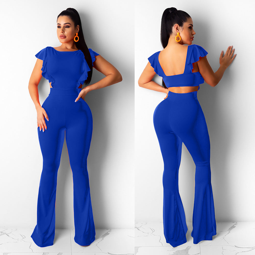 Jumpsuit met korte mouwen