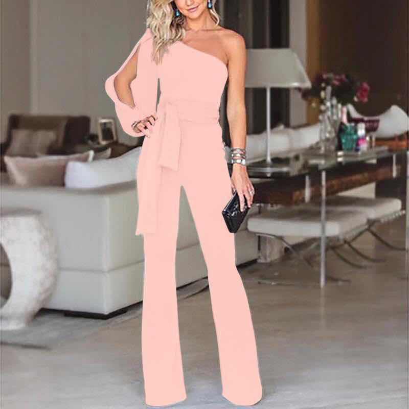 Jumpsuit uit één stuk met lange mouwen