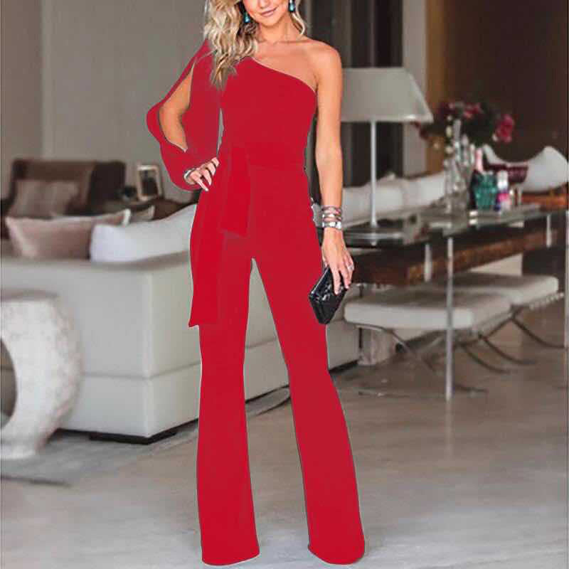 Jumpsuit uit één stuk met lange mouwen