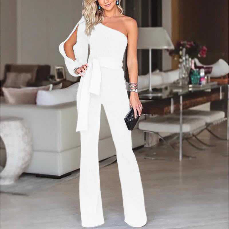 Jumpsuit uit één stuk met lange mouwen