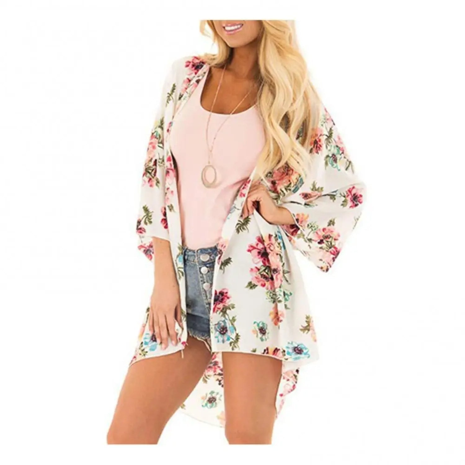 Kimono van UV-fleece met luipaardprint