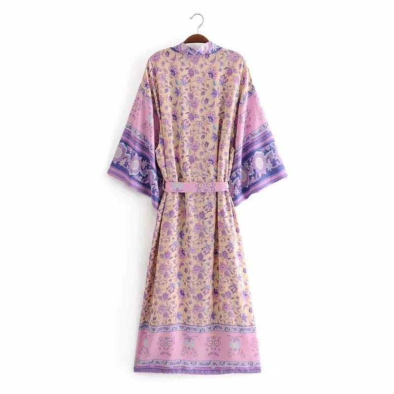 Lange strandkimono in boho stijl