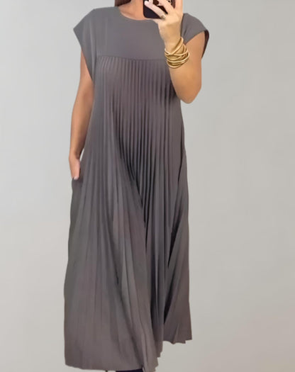 Laura - Geplooide maxi jurk