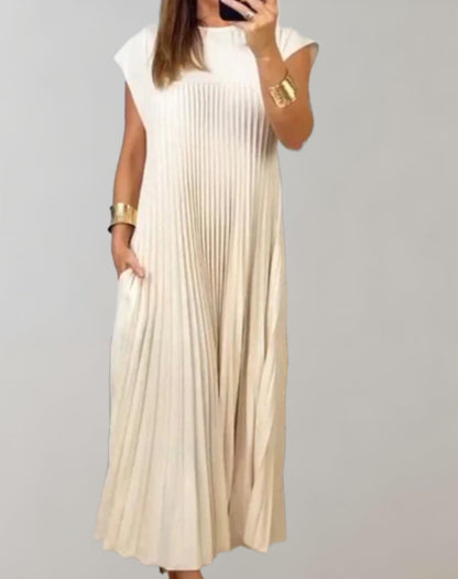 Laura - Geplooide maxi jurk