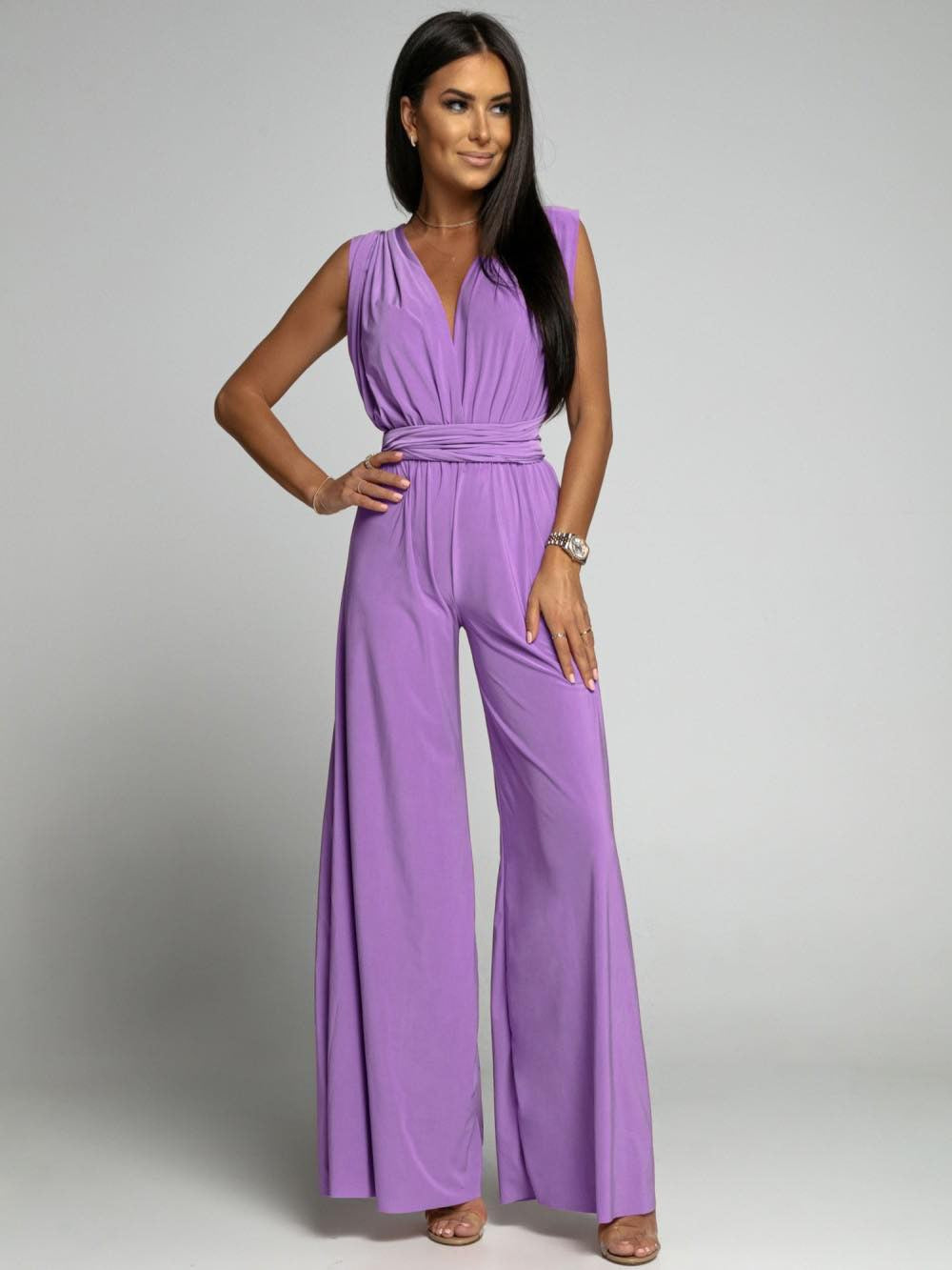 Mouwloze jumpsuit met V-halslijn