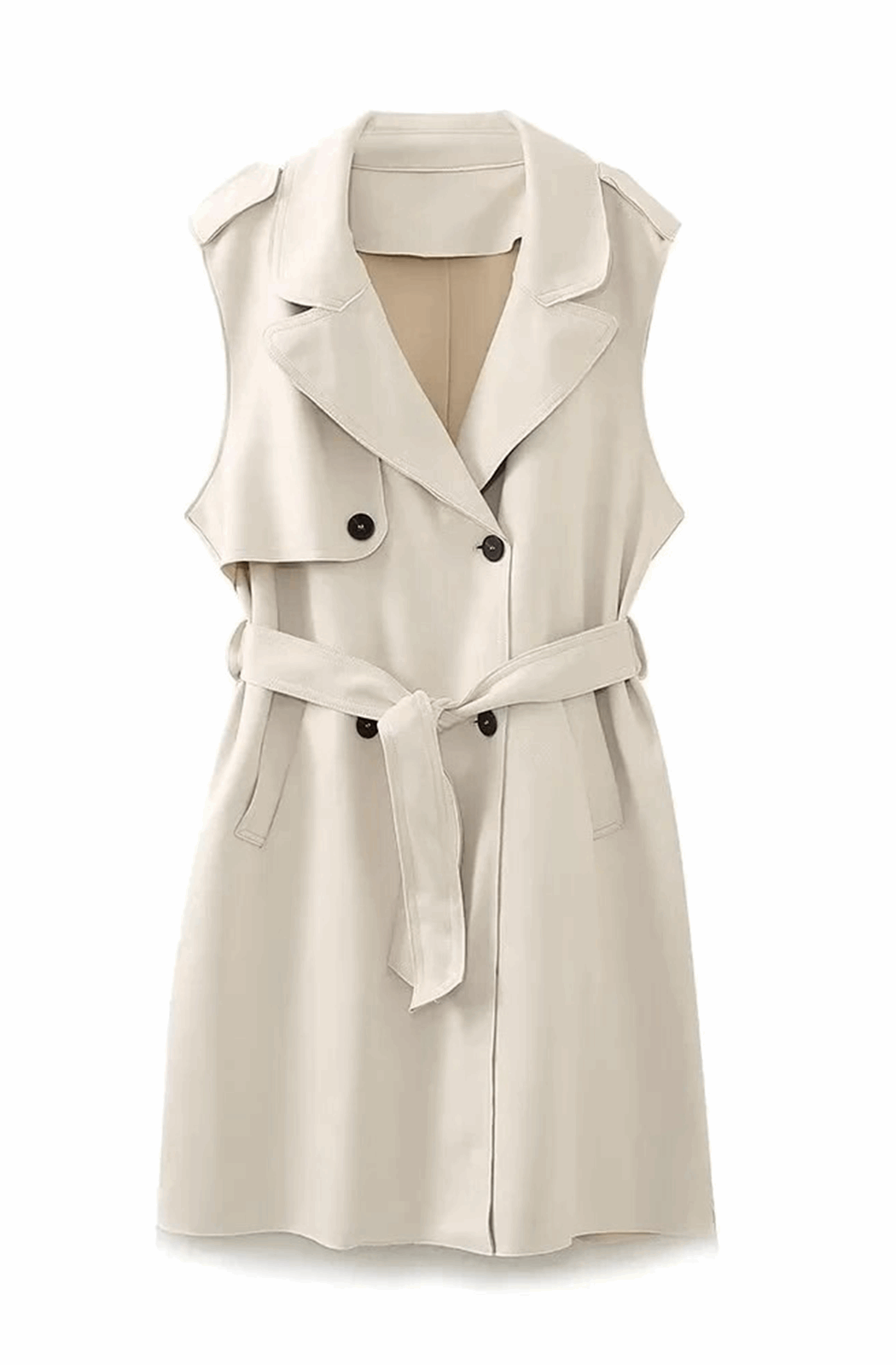 Mouwloze trenchcoat