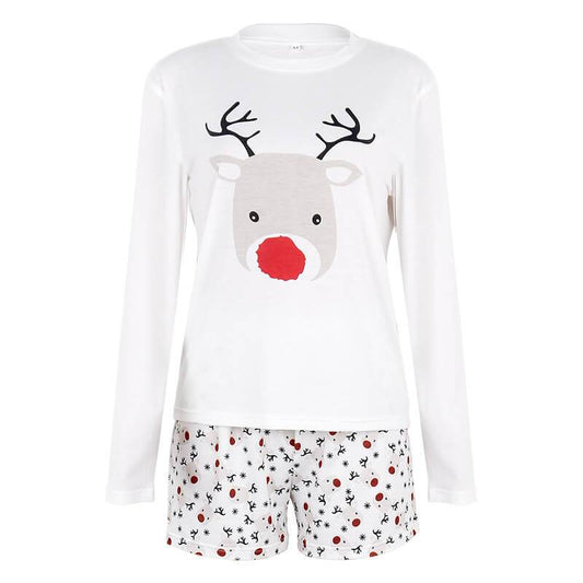 Pyjamaset met rendierprint in kerstsfeer