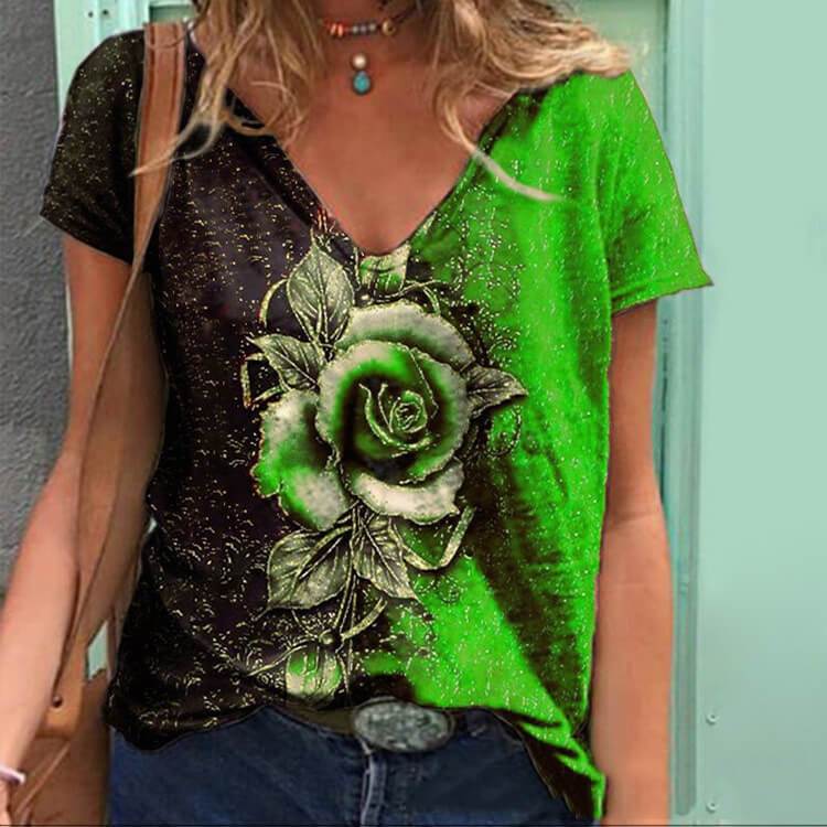 Roze T-shirt met korte mouwen en graphic