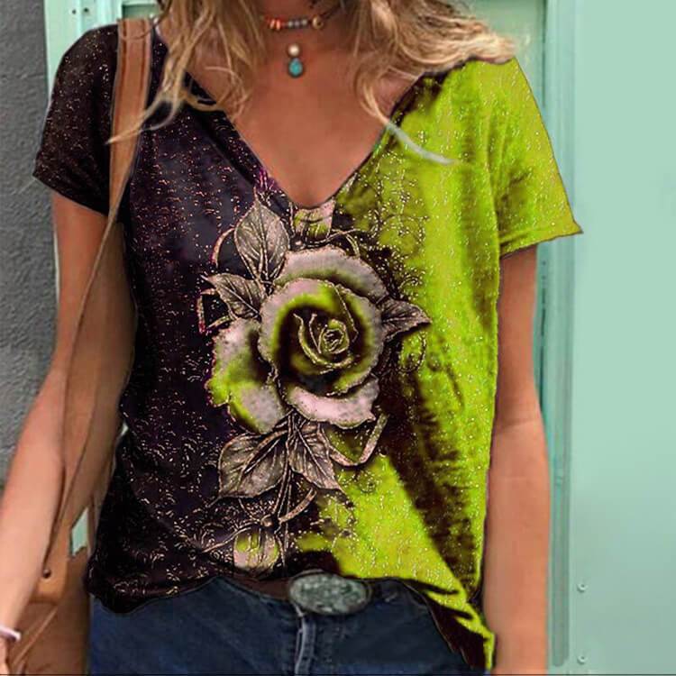 Roze T-shirt met korte mouwen en graphic