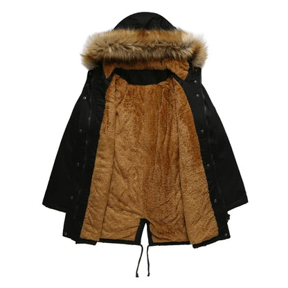 Nordiva - Lange parka met bontkraag voor de winter