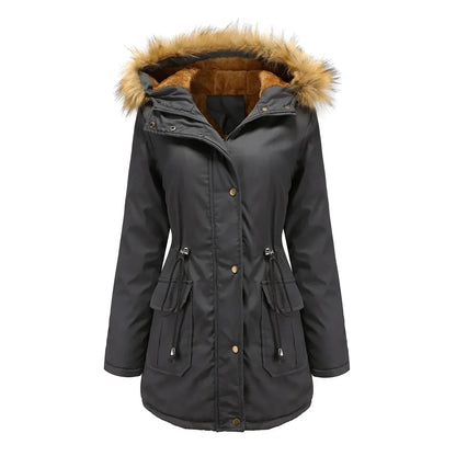 Nordiva - Lange parka met bontkraag voor de winter