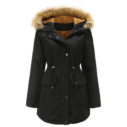 Nordiva - Lange parka met bontkraag voor de winter