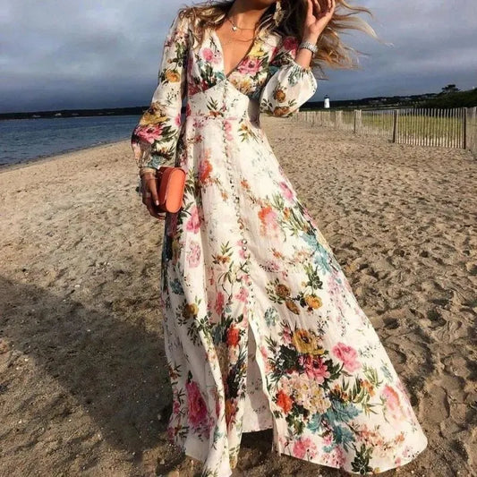 ByJules - Maxi jurk met bloemenprint