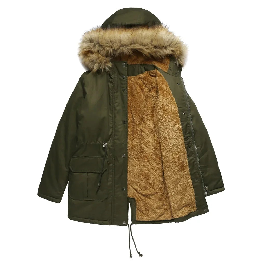 Nordiva - Lange parka met bontkraag voor de winter