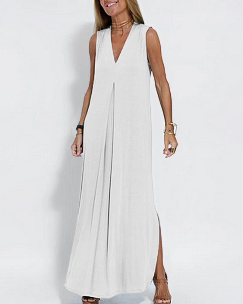 Nina Caro - Mouwloze Maxi Jurk