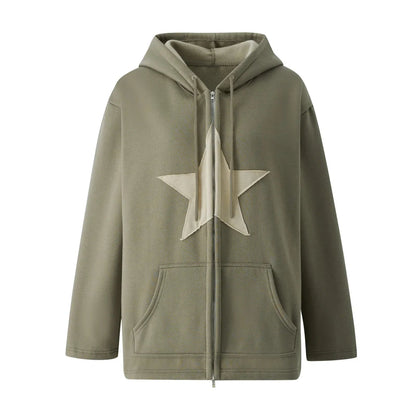 "STARZ" sweatshirt met rits voor dames