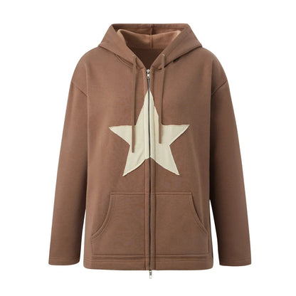 "STARZ" sweatshirt met rits voor dames