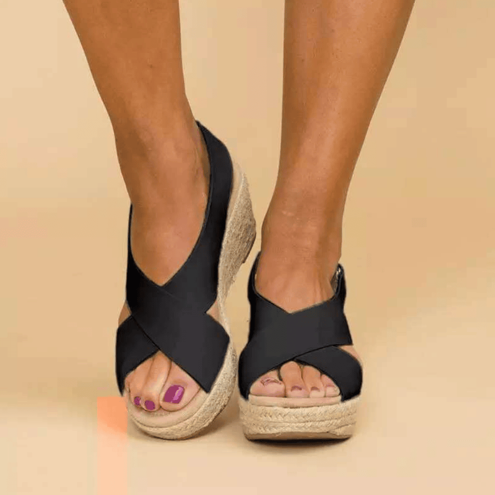 Sandalen met sleehak