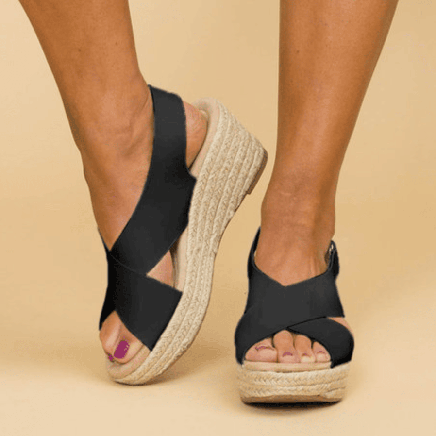 Sandalen met sleehak