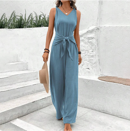 LuMore - Blauwe stijlvolle jumpsuit