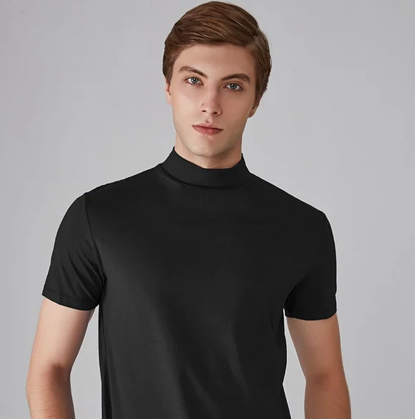 Anti zweet T-shirt met turtleneck voor mannen