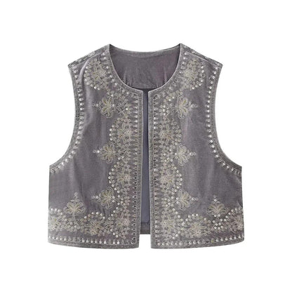 Evelina - Elegant Geborduurd Vest