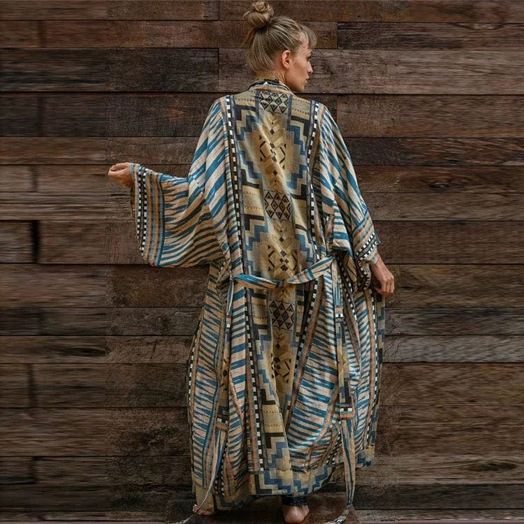 Strandkimono met Aztekenpatroon