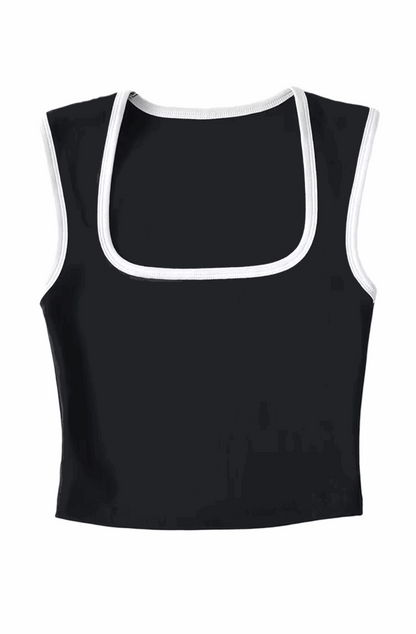 Tanktop met vierkante halslijn