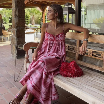 Evi - Zomerse boho maxi jurk