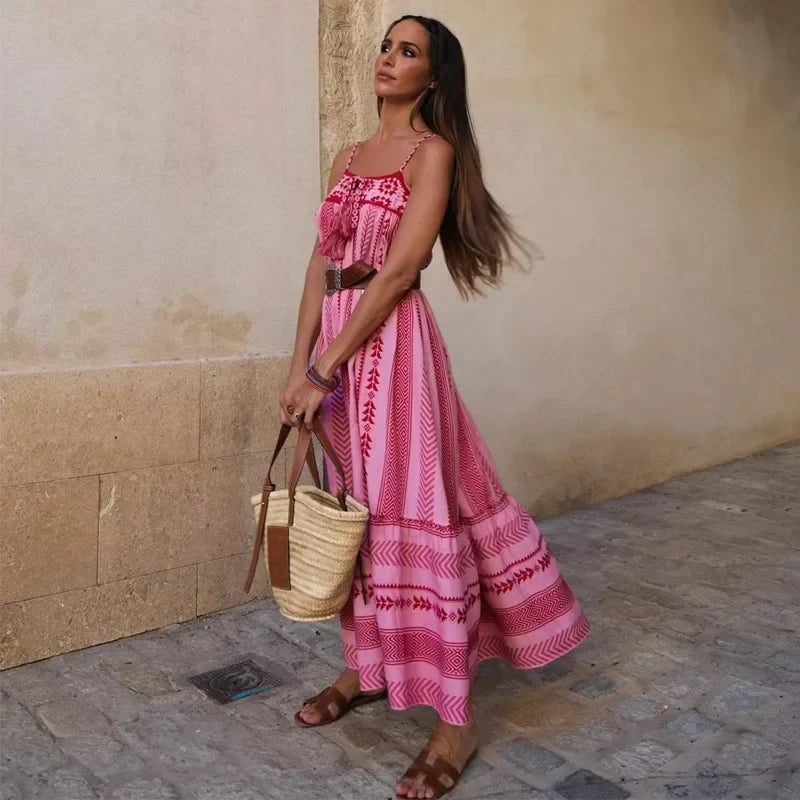 Evi - Zomerse boho maxi jurk