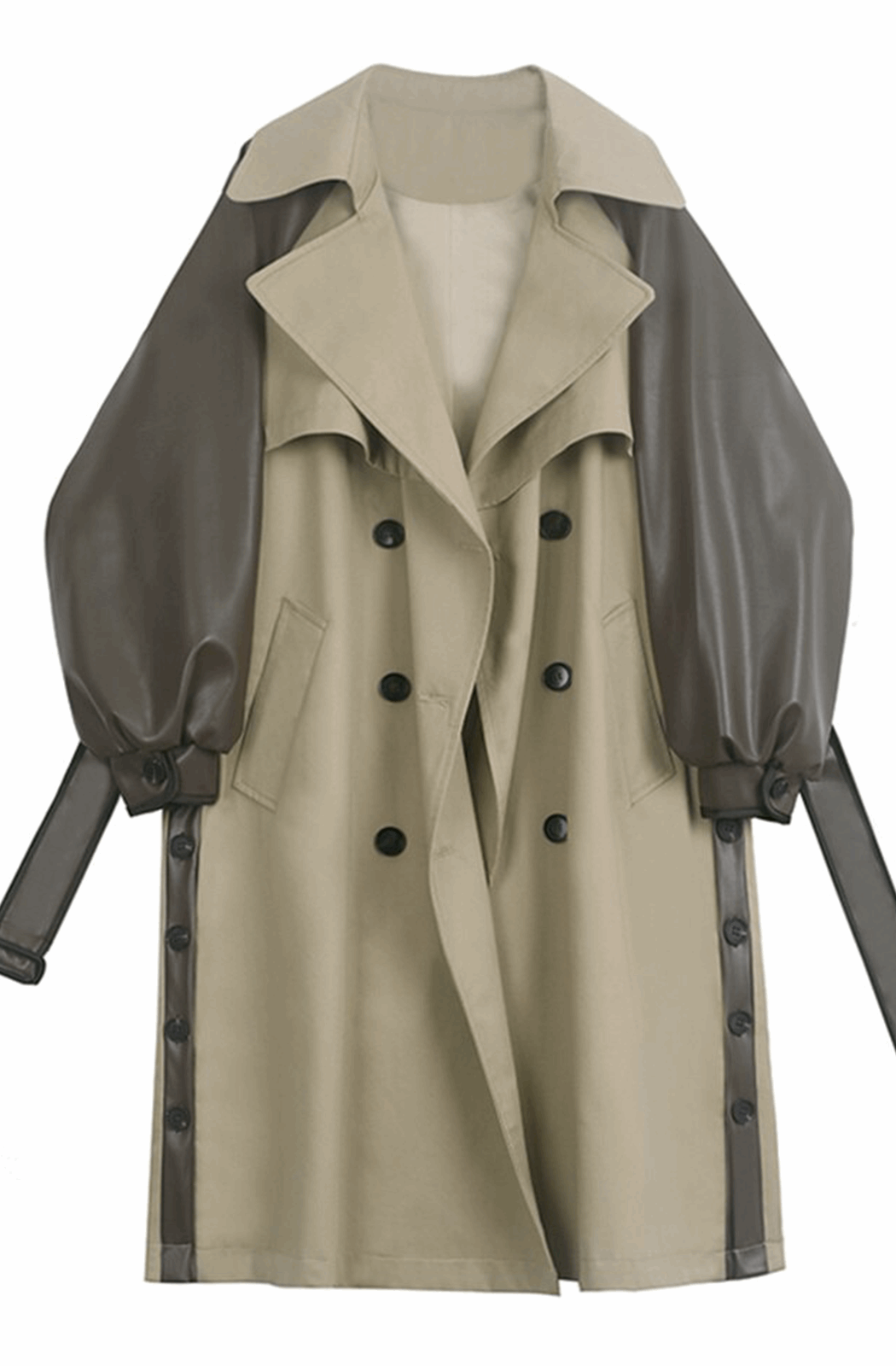 Tweekleurige trenchcoat