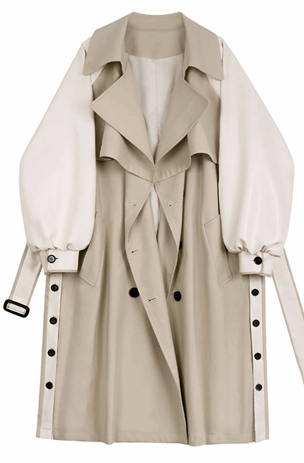 Tweekleurige trenchcoat