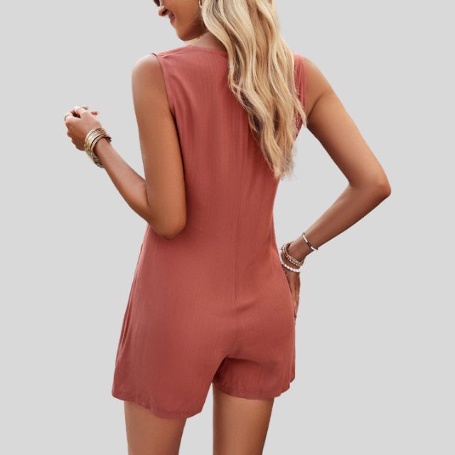 LuMore - Mouwloze jumpsuit met zakken