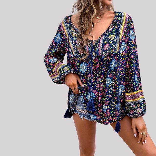 ByJules - Bohemian blouse met paisleypatroon