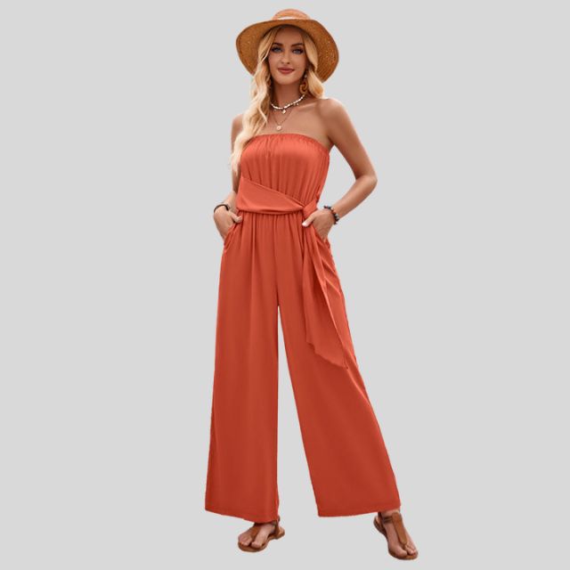 MiSun - Off-shoulder jumpsuit met tailleband