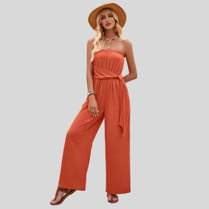 MiSun - Off-shoulder jumpsuit met tailleband