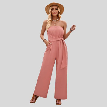 MiSun - Off-shoulder jumpsuit met tailleband